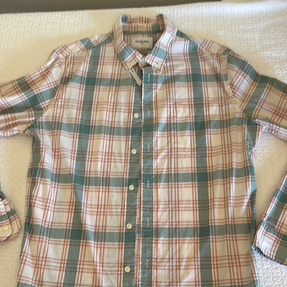 New GOODFELLOW & Co. Long Sleeve Plaid Shirt - Large - Slim